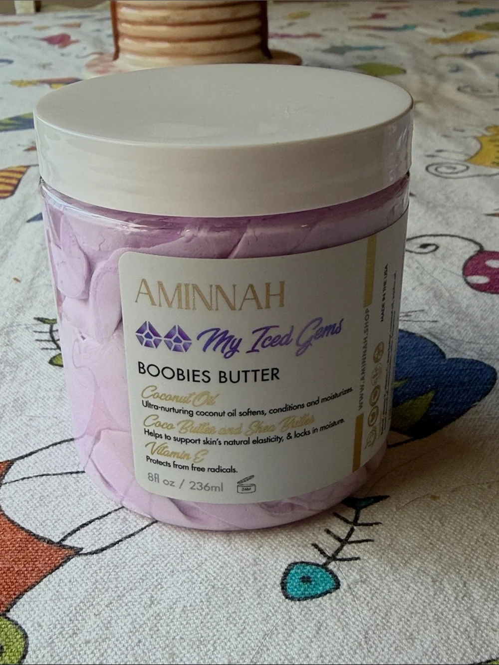 💜 AMINNAH My Iced Gems Boobies Butter - Moisturizing Body Butter 💜 NWT 💜